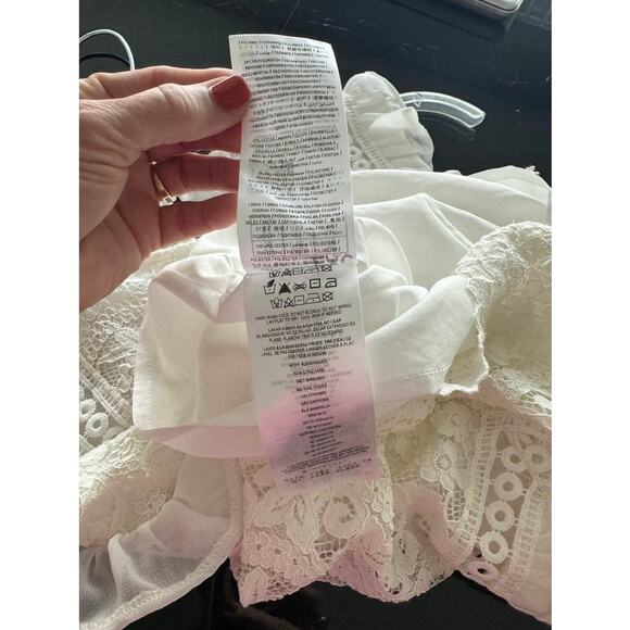 Guess White Lace Ruffle Trim Sleeveless Top Size Girls 16 - Picture 4 of 15